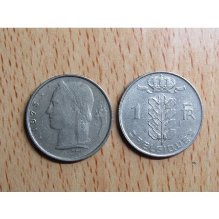 Belgium 1974 1 Franc Belgique (French Text) Coin