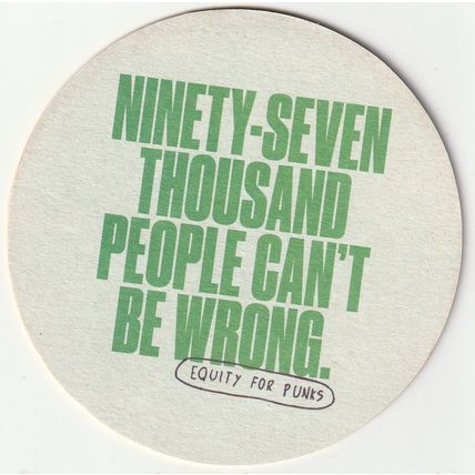 BEER MAT - BREWDOG - EQUITY FOR PUNKS - (Cat No 068) - (2019)