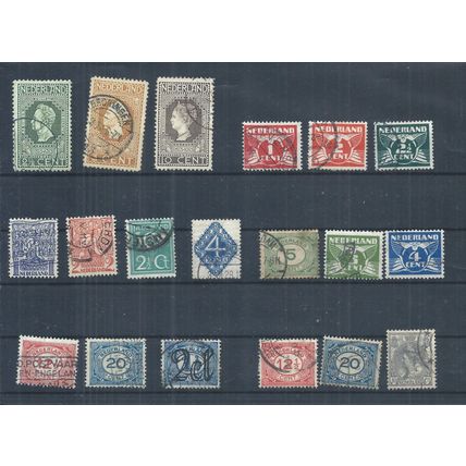 Netherlands stamps. Small used lot. 1913, 1923 etc (AQ287)