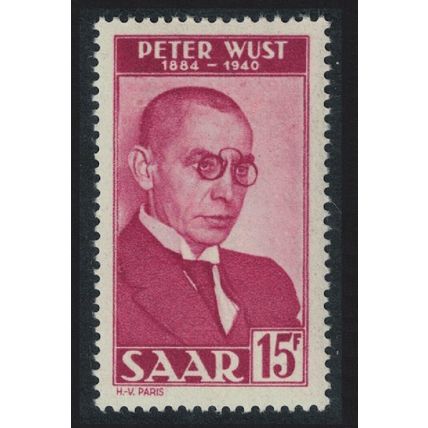 Saar Peter Wust philosopher 1950 MH SG#287
