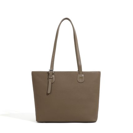 Genuine Leather Women Shoulder Bag Grey