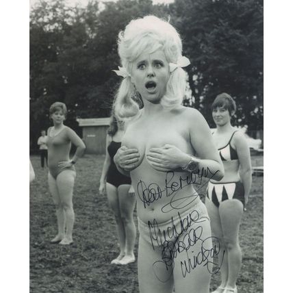 Barbara Windsor Risque XXX Carry On Film 10x8 Hand Signed Photo
