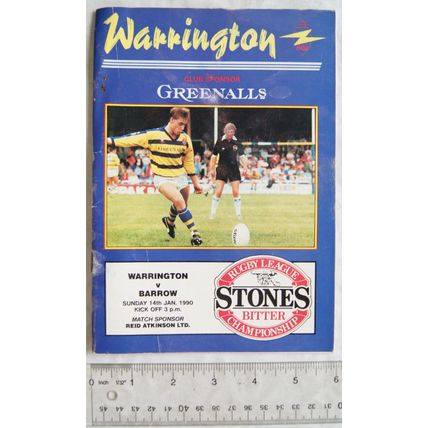 1990 programme Warrington v. Barrow