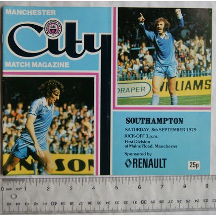 1979 programme Manchester City v. Southampton, 8/9
