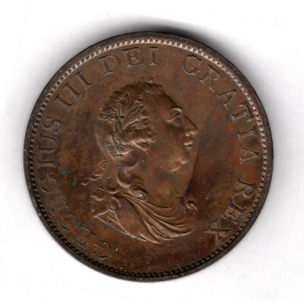 Great Britain. George III. Halfpenny 1799. dy18661