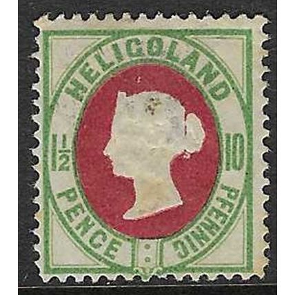 HELIGOLAND QV 1875-90 DIE II 10pf ( 1½d ) MINT HINGED SG14