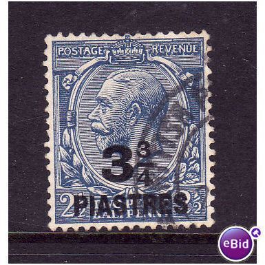 British Levant 1921 sg43 3 3/4 pion on 2 1/2d Blue Fine used