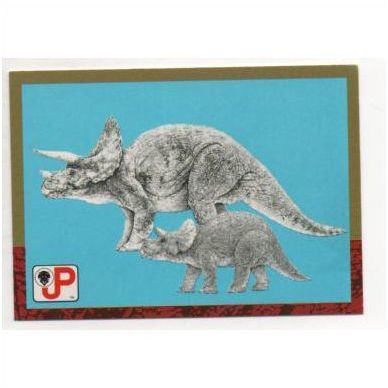 1993 Jurassic Park Universal City Studios Collector Card No.81 Triceratops