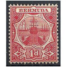Bermuda 1910 SG46 1d Red Mounted Mint...