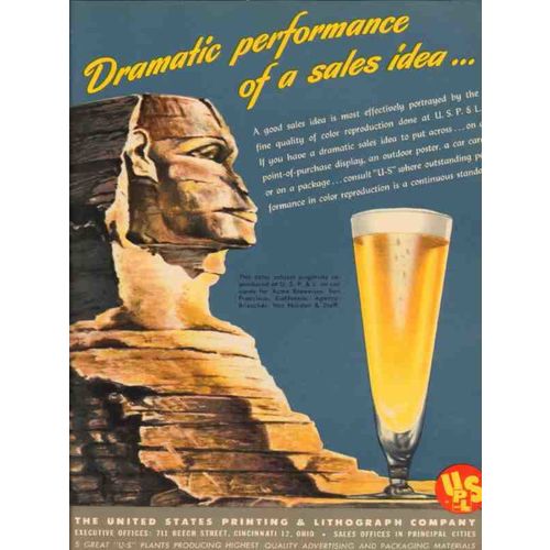 united states printing lithograph company 1947 acme brewery vintage ad