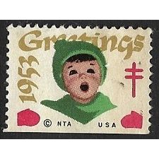 1953 Christmas Seal - #4 unused