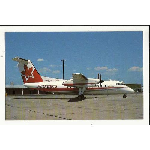Aviation AIR ONTARIO DHC-8-102 Postcard by Buchair (8935)
