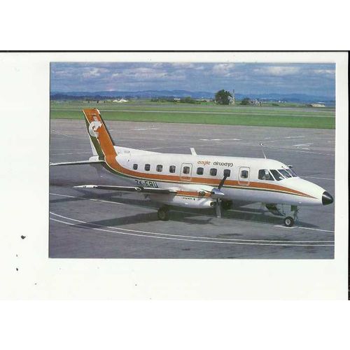 Aviation EAGLE AIRWAYS EMBRAER BANDEIRANTE Postcard by Fourcolour