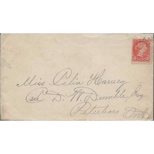 Oak Lake Manitoba, Canada Small Queen Issue 1896 to Peterboro ONT