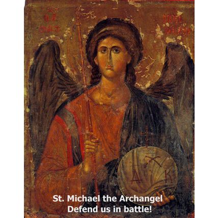 St. Michael, Patron Saint of the military and law enforcement, magnet 5-pack