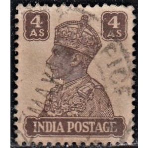 INDIA, 1941-43 4a George VI, SG 273 (Scott 176), used