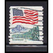 Used 2280a 25c U.S. Flag Fine CNS 14 PA6239