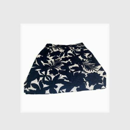 Ann Taylor Women Blue Floral Print Skirt 8