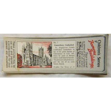 1955 Typhoo Famous Buildings card 7 Canterbury Cathedral