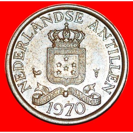 WITH ARUBA (1970-1978): NETHERLANDS ANTILLES ★ 1 CENT 1970!★LOW START★NO RESERVE