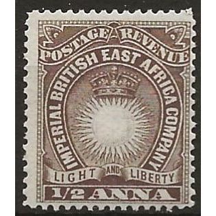 British East Africa 1890 SG4 1/2a Dull Brown Mounted Mint ..