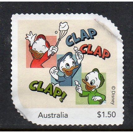 2024: DONALD DUCK, PARTY TIME, 90 YEARS ANNIVERSARY, USED MY STAMP. 03/4