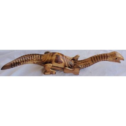 Handmade wooden dinosaur