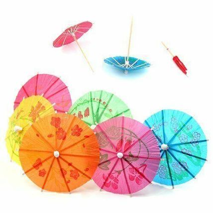 30pc Cocktail Party Umbrellas Cocktails Drink Drinking Colourful Parasol Stick