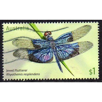Australia 2017 Dragonflies - Jewel Flutterer $1 Large Format Sheet Used