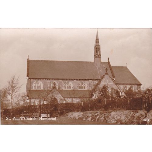 Close up of St.Paul's Church Hamstead Warwickshire Postcard (WAR72289)