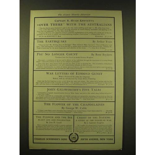 1918 Charles Scribner's Sons Ad - Captain R. Hugh Knyvett