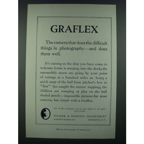 1919 Graflex Camera AD - Does the Difficult Things in Photography