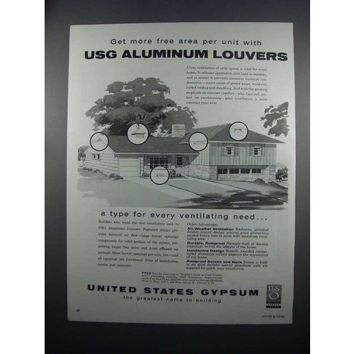 1954 United States Gypsum Aluminum Louvers Ad