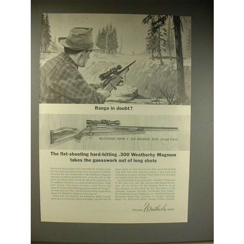 1963 Weatherby Mark V .300 Magnum Rifle Ad!