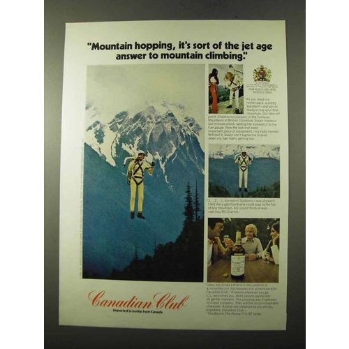 1972 Canadian Club Whisky Ad - Mountain Hopping