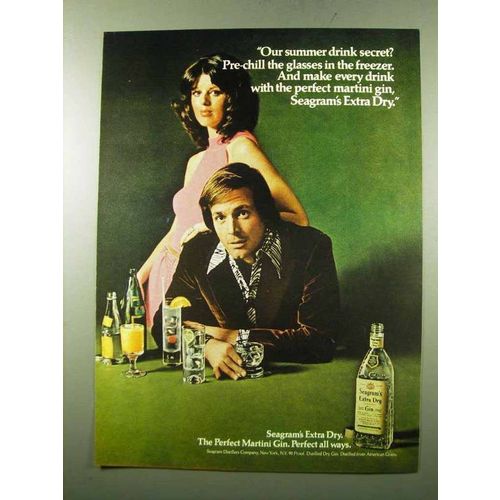 1972 Seagram's Extra Dry Gin Ad - Pre-Chill Classes