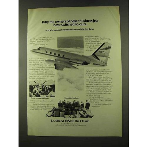 1973 Lockheed JetStar Ad - Switched to Ours