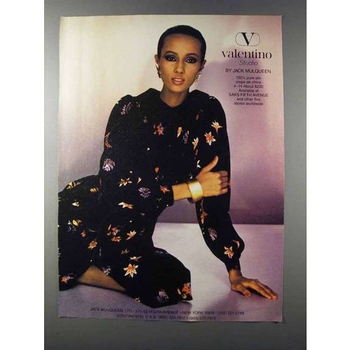1981 Valentino Studio by Jack Mulqueen Fashion Ad