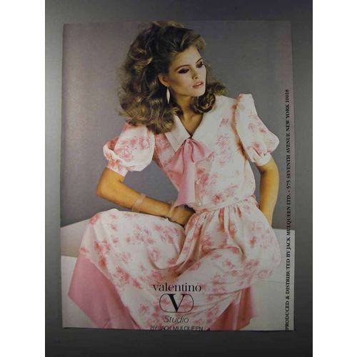 1981 Valentino Studio by Jack Mulqueen Women's Fashion Ad