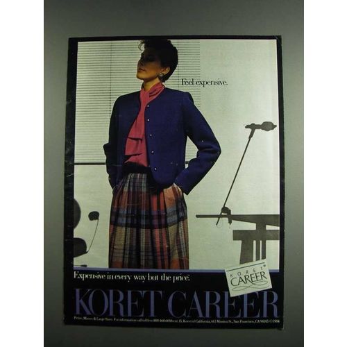 1984 Koret Career Fashion Ad - Feel Expensive