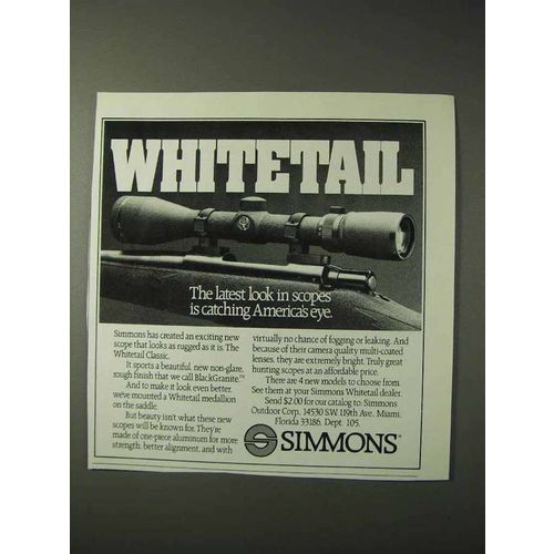 1990 Simmons Whitetail Classic Scope Ad