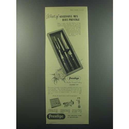 1955 Prestige Gourmet Set of Knives Ad - Wives of successful men