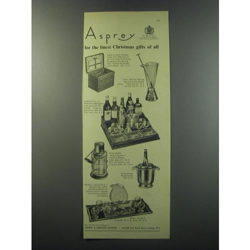 1955 Asprey Gifts Advertisement - Hamper, Glass Martini Mixing Jug
