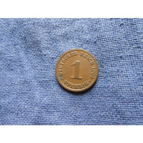 1909 (A) GERMANY 1 PFENNG COIN.