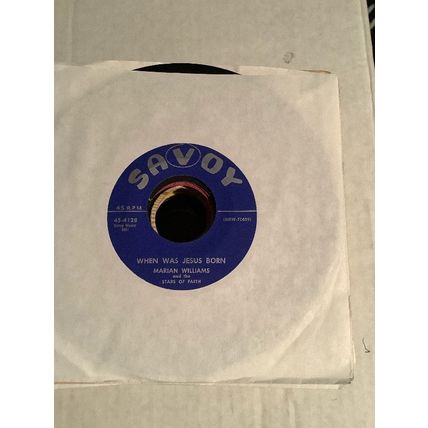 Marian Williams.When Jesus Was Born.Side 2 Frances Steadman.Savoy Gospel 45