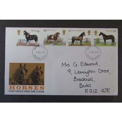 POST OFFICE - HORSES FIRST DAY COVER 1978 (a)