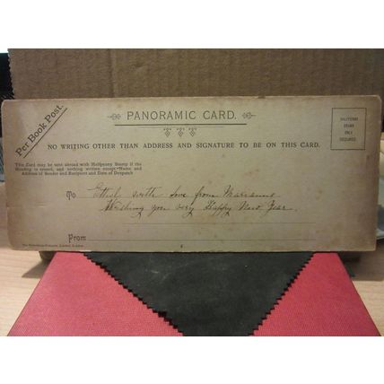 unkown view, antique PANORAMIC postcard by Photochrom c.1910