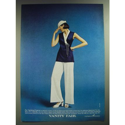 1974 Vanity Fair Sleepwear Advertisement - Neal Barr - Our Yachting Pyjama