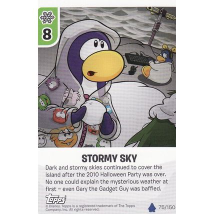Disney Club Penguin Water Second Wave 75/150 Stormy Sky