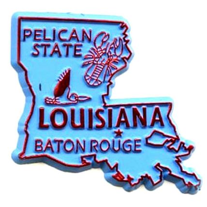 Louisiana The Pelican State Fridge Magnet